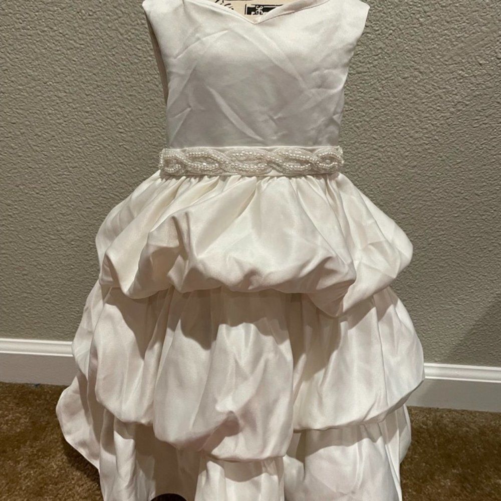 NWOT Princess Faith Girl White Dress Size 4T